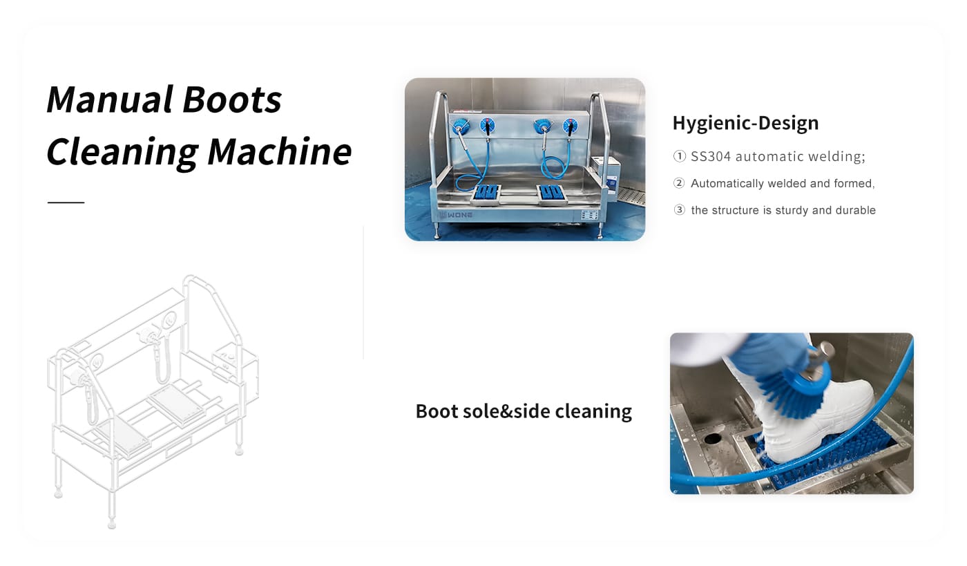 Manual Boot Washer PBW-M2 for footwear hygiene in food industry