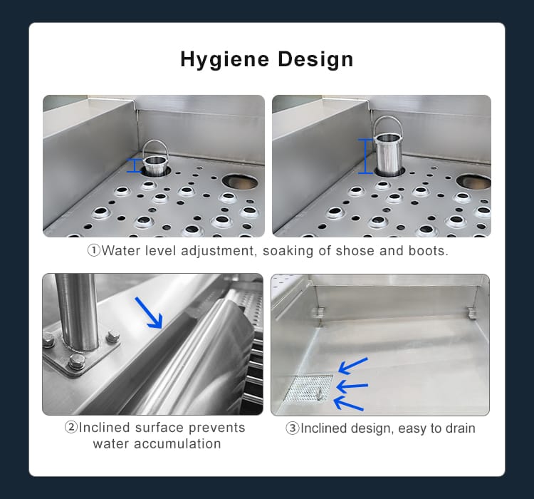 Close-up of hand washing nozzle of Hygiene Station PBW‑24, touch-free operation in hygiene area