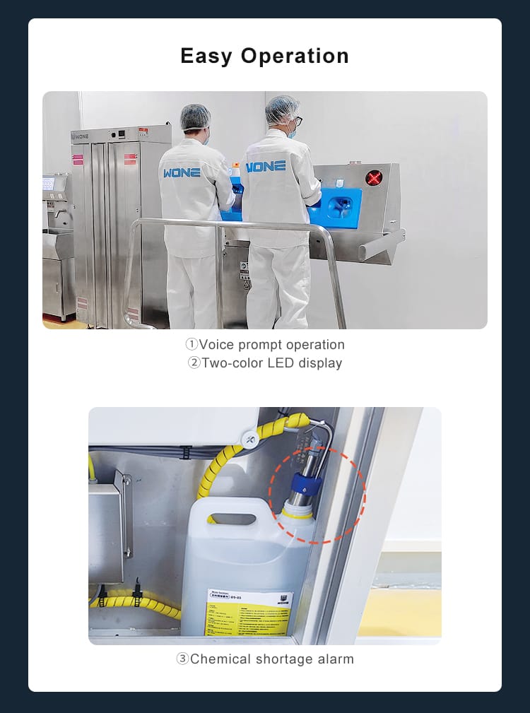 Hygiene Station PBW‑24 automatic hand drying after hand wash, hygienic and fast for food factory employees
