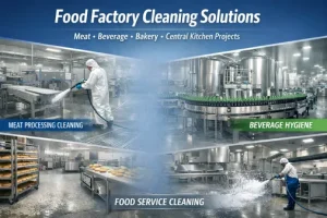 food factory cleaning solutions for meat processing plant layout